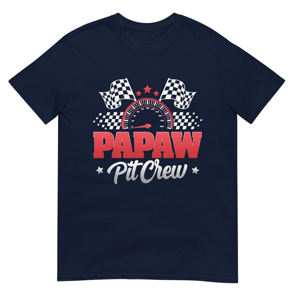 Papaw Pit Crew Race Car Birthday Family Matching TShirt S