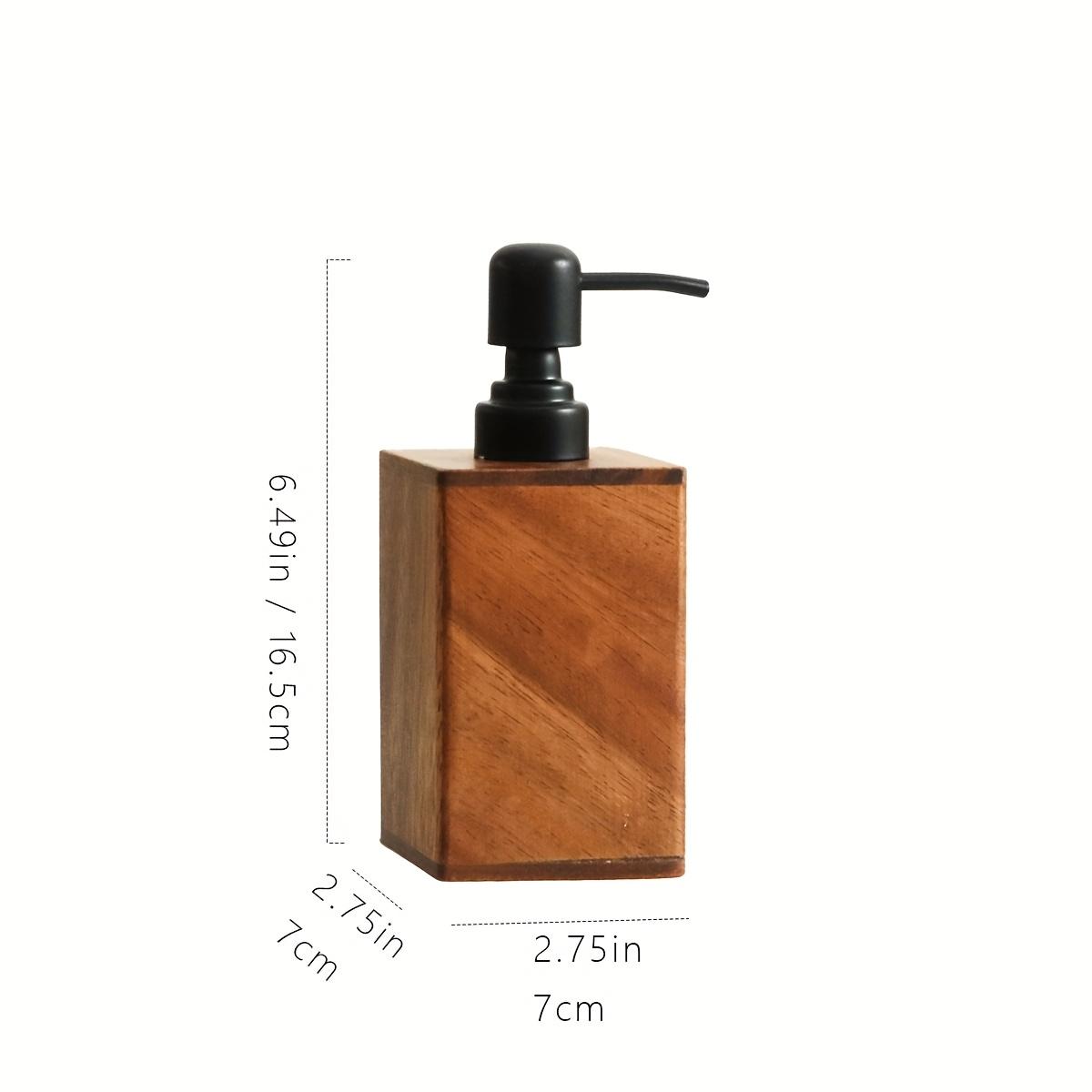 

Walnut Press Type Lotion Dispenser Empty Bottle for Shampoo Shower Gel Hotel Toiletries