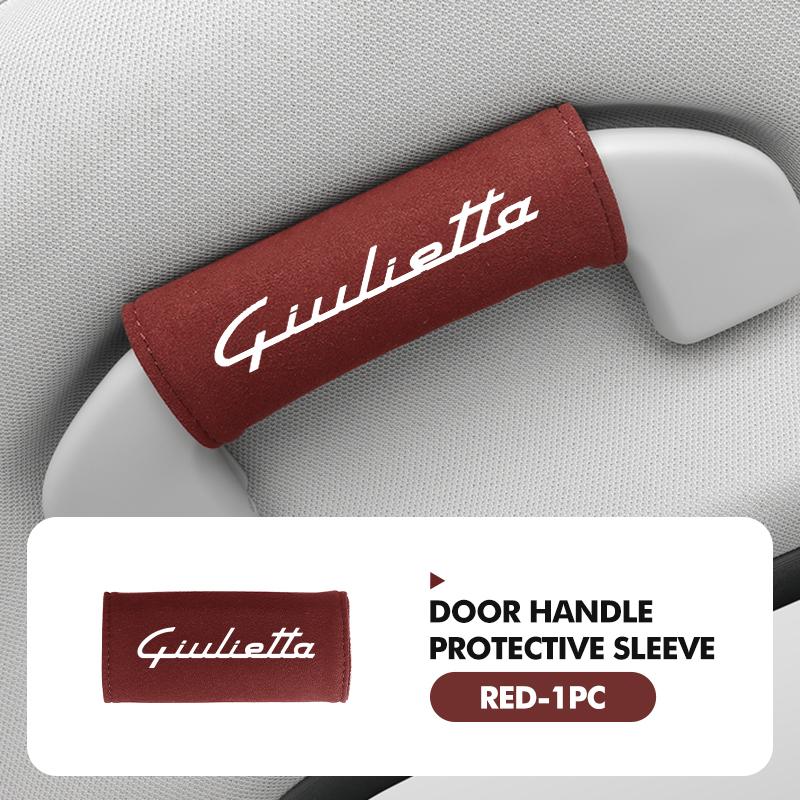 Car Styling Roof Handle Cover Door Handrail Suede Protector Cover For Alfa Romeo Giulietta 940 2010-2014 2015 2016 2017