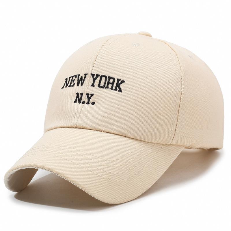 

Вышитая бейсболка в корейском стиле - Унисекс, универсальная и свежая для всех сезонов грязно-белый