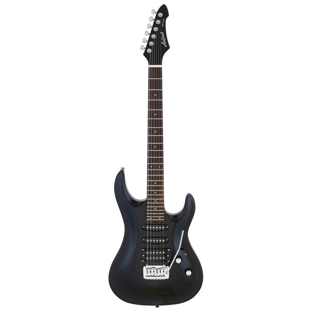 

AriaProII AriaPro II MAC Series Electric Guitar SSH Pickup Metallic Black MBK Soft Case Included MAC-STD
