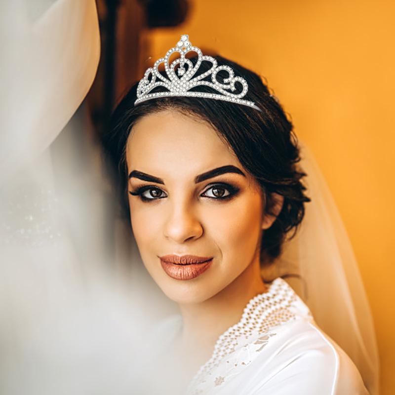 Elegant Crystal Bridal Princess Crown Headband