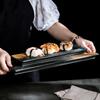 Keramikteller lang im japanischen Stil kreativ rechteckig Sushi-Teller-Set Teller Sashimi flacher Teller Restaurant gewerblich