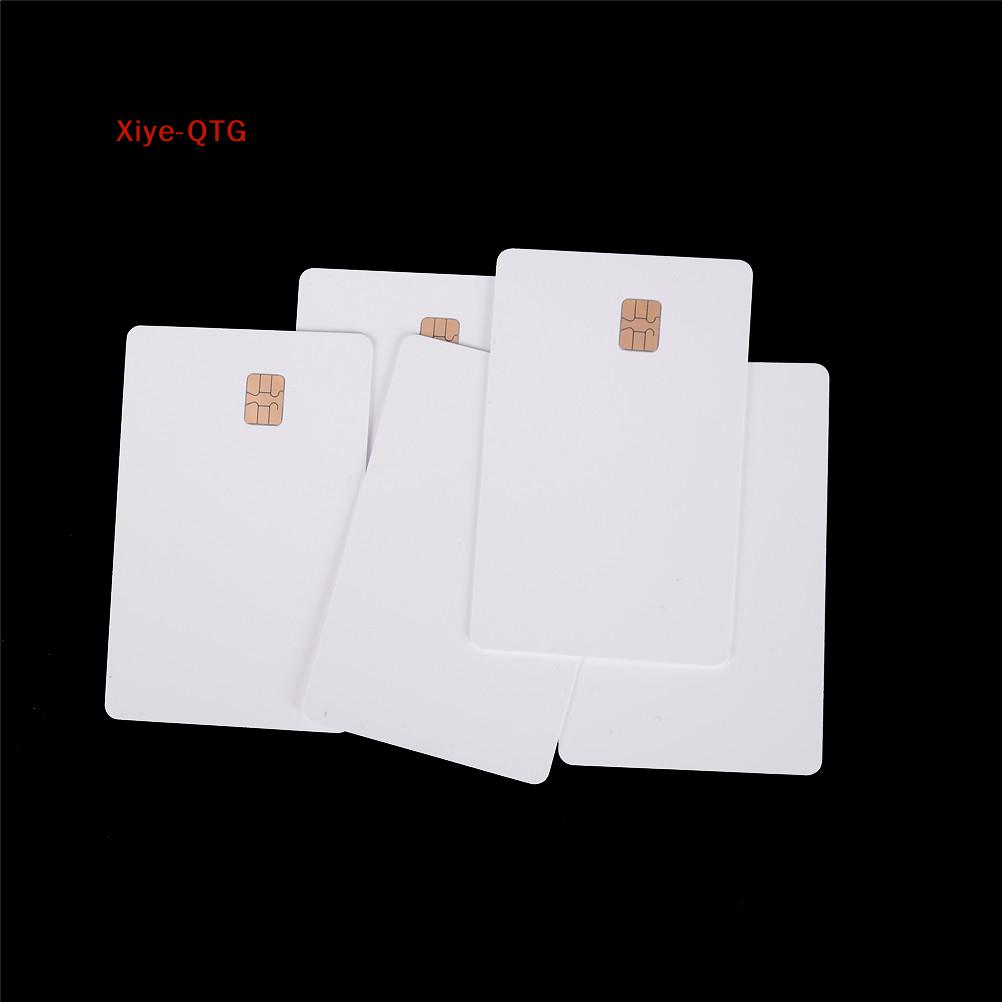 Hot! 5Pcs White Contact Sle4428 Chip Smart IC Blank PVC Card With SLE4442 Chip Blank Smart Card Contact IC Card