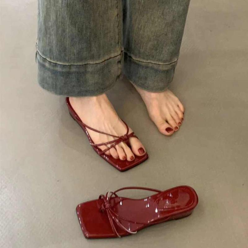 Fashion Summer Clip Toe Narrow Band Women Slippers Fashion Wedges Heel Slide Ladies Casual Gladiator Beach Flip Flop