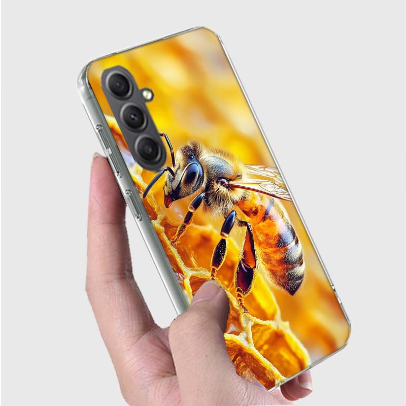 Bees and Honey in the Honeycomb Phone Case for Samsung A16 A26 A36 A56 A17 A37 A57 A07 A06 A02S A03 A04S A05S Galaxy Note 20 10