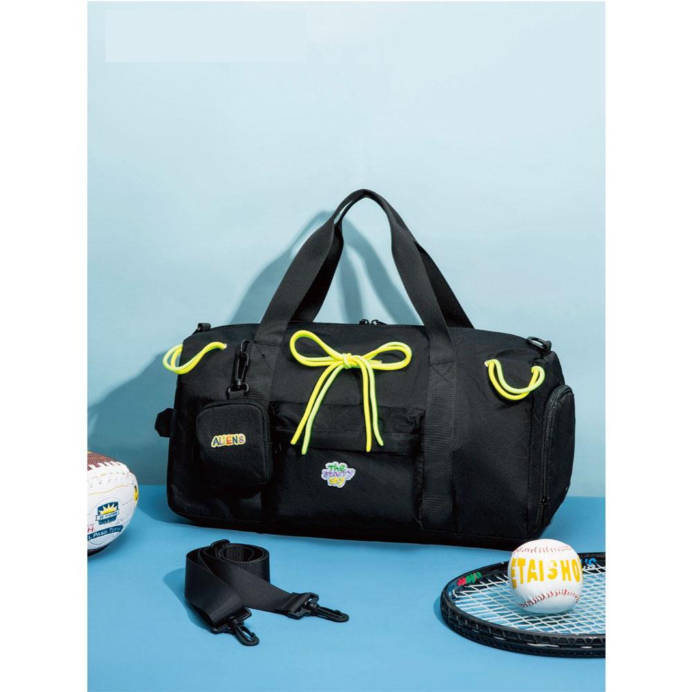 

Черная дорожная сумка на одно плечо с большой вместимостью для сухого и влажного разделения, сумка для йоги, фитнеса, дорожная сумка для хранения