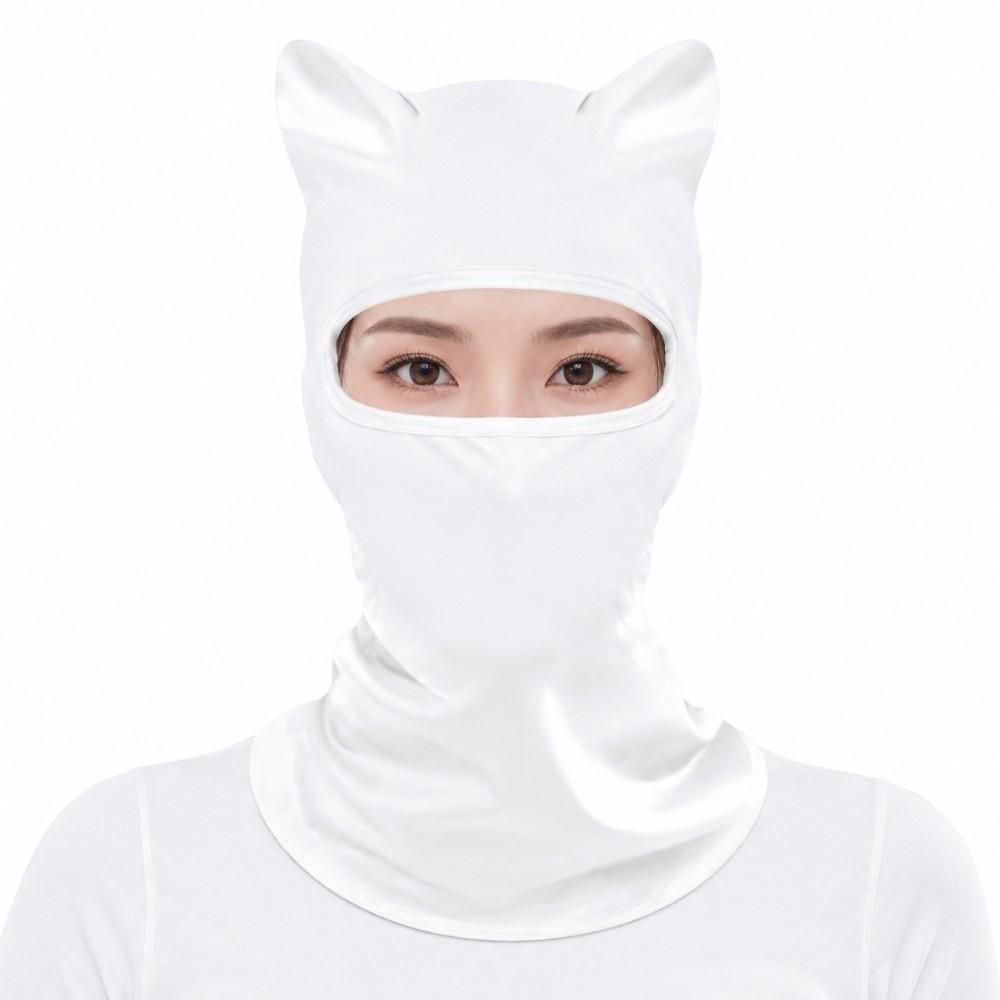 Sun Protector Cat Ear Face Mask Soft Neck Gaiter Fashion Sunscreen  Masque  Summer