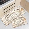 Retro Border Kitchen Tool Runner Rug Waterproof Oilproof Non Slip Anti Fatigue Farmhouse Floor Rug
