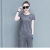 Women's Summer 2025 Cotton Sport Suit: Loose Short Sleeve Top & Cropped Pants Two-Piece Set