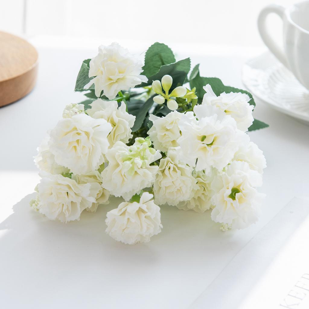 Artificial Flowers Small Carnation Christmas Wreath Accessory Home Vase Table Outdoor Garden Wedding Bridal Bouquet Bonsai Decor