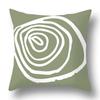 Nordic Abstract Green Geometric Pillowcase Flower Print Home Petal Velvet Pillow Cushion Cover
