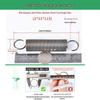1m Spring Coil Extension with Hook - Strong Tensile Force, Thin Soft Sheath, for Tarpaulins & Sliding Doors