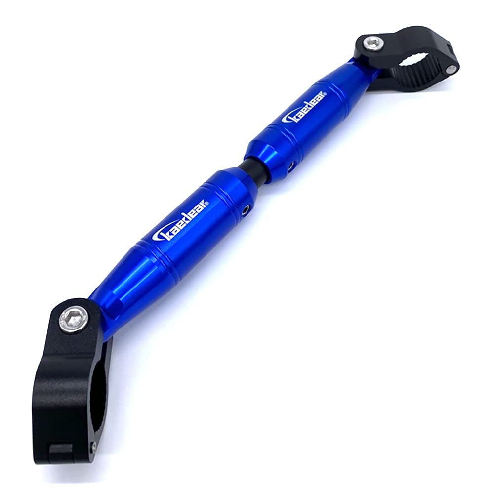 

Kaedear Регулируемая перекладина на руль для стандартного алюминиевого зажима Длина руля 22,2 мм, Крепление, 330-200 мм, KDR-HB1 (Черный / синий)