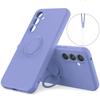 For Samsung Galaxy S25 FE Silicone Case with Strap Ring Kickstand Phone Cover