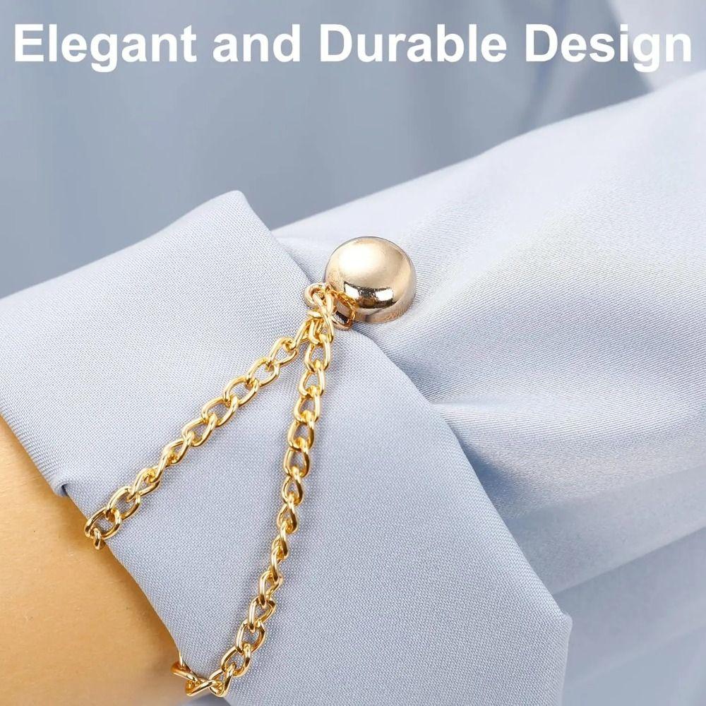 Non-hole Magnetic Fixed Button Zinc Zinc Alloy Shorten Trouser Clip Bowknot Leg Cuff Fixing Pin Jeans