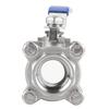 304 Stainless Steel Three Piece Full Port Female Ball Valve 1  BSPT 1000WOG