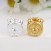 Sterling Silver 999 Hello Kitty Charm Alarm Clock DIY Jewelry Beads.
