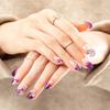 Verniaongles Real Parts Long Oval Type Gel Nail Tips - Awesome Purple