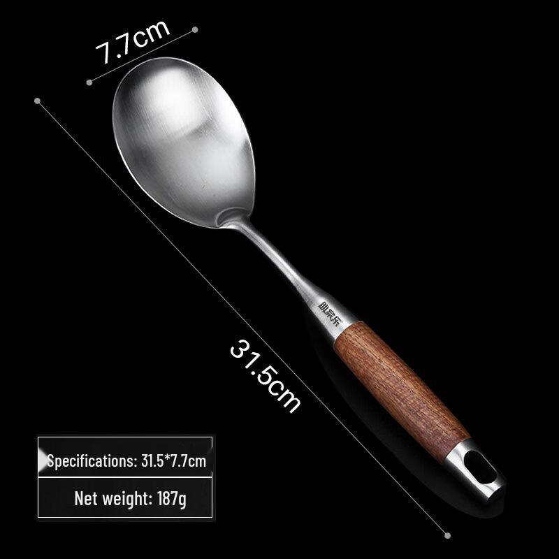 Home Helper 7-Piece 304 Stainless Steel Cooking Utensil Set with Rosewood Handles