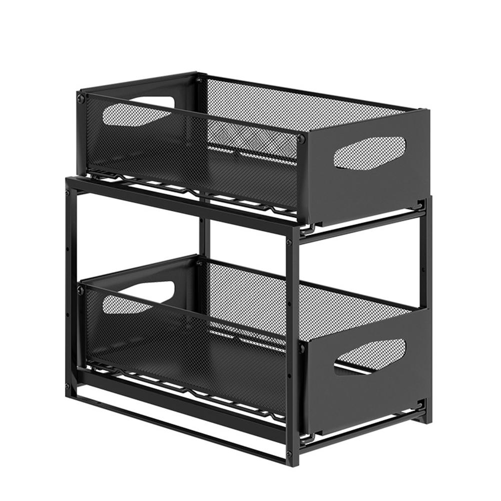 Kitchen Pull Out Under Sink Shelves Large Capacity Organizers With Sliding Drawer For Kitchen Bathroom