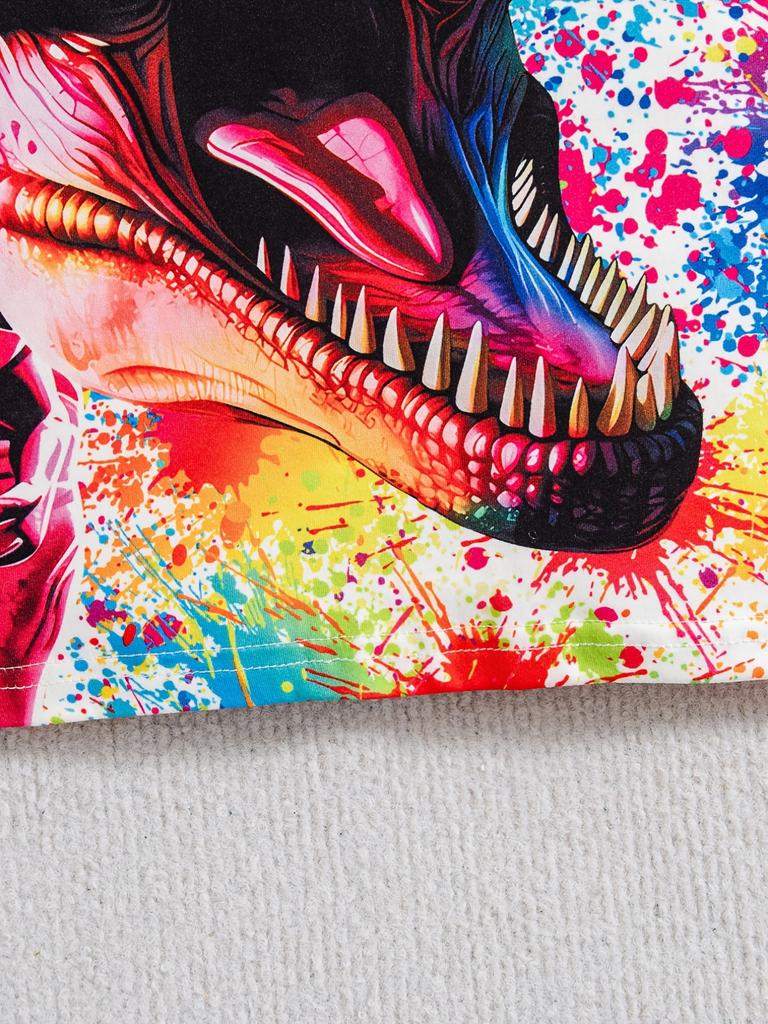 Dinosaur Children's Clothing Short Sleeve Kids Clothes Summer Animal Graphic T Shirts Children Top O-Neck Tees Baby Boy Clothes