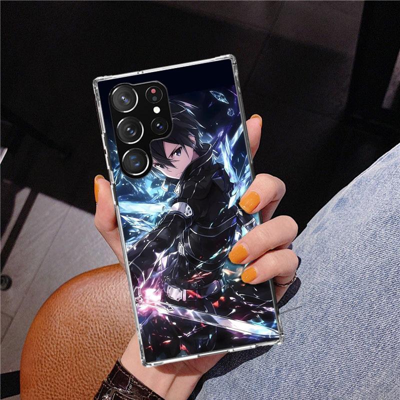 Sword Art Online Kirito Phone Case For Samsung Galaxy S24 S25 Edge S26 Ultra S23 S22 S21 Plus S20 FE + Personalized Print Cover