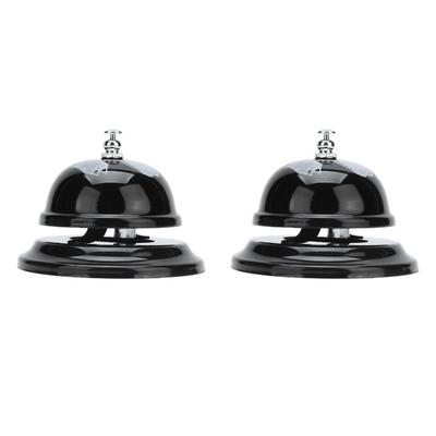 2 PCS Black Service Bell Stainless Steel Ring Bell Call Bell  Hote Restaurant Office School Home