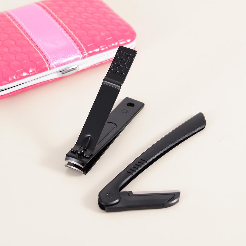 Portable Manicure Tool Set with High-Precision Tweezers, Eyebrow Trimmer & Nail Clippers 