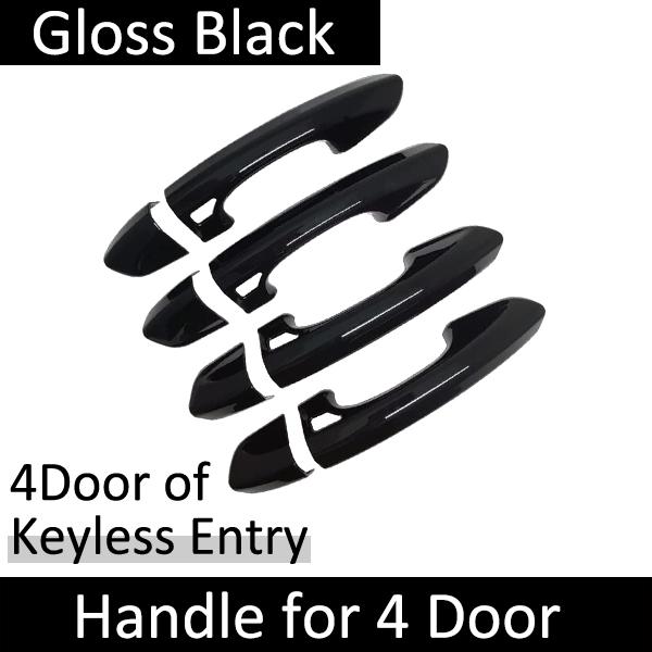 

for Ford Mondeo Fusion 4 MK4 CD391 2014~ Luxuriou Gloss Black Outer Door Handle Cover Styling Sticker Trim Car Accessories 4 Keyhess Entry