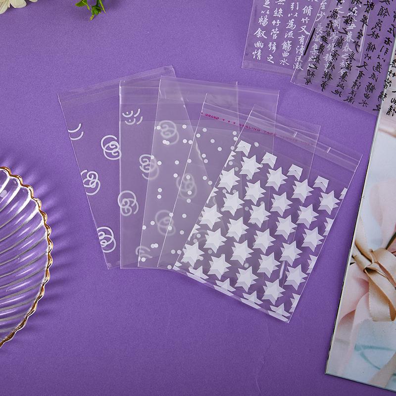 50 ks/balení průhledných samolepicích sáčků s hvězdami, ochranné úložné sáčky s fotokartami a obaly na karty K-pop Idol