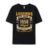 65th Birthday Legends Born In 1958 65 Years Old Unisexs Designer Clothes T Shirt Vegan
