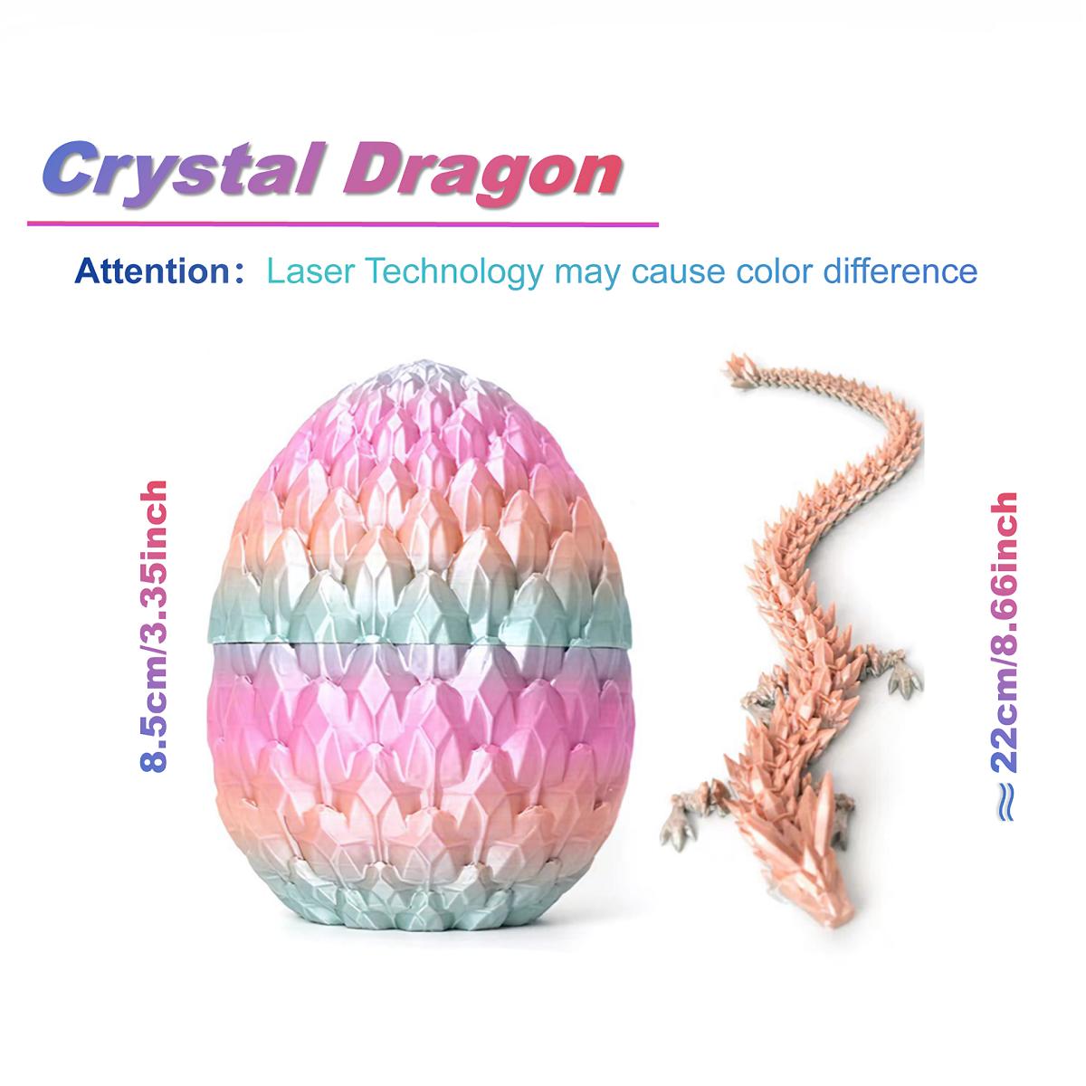 

1 шт. 3D-печатное яйцо дракона с подвижным драконом - голографическая отделка, идеально подходит для коллекционеров, украшения для вечеринок и уникального подарка 1pc