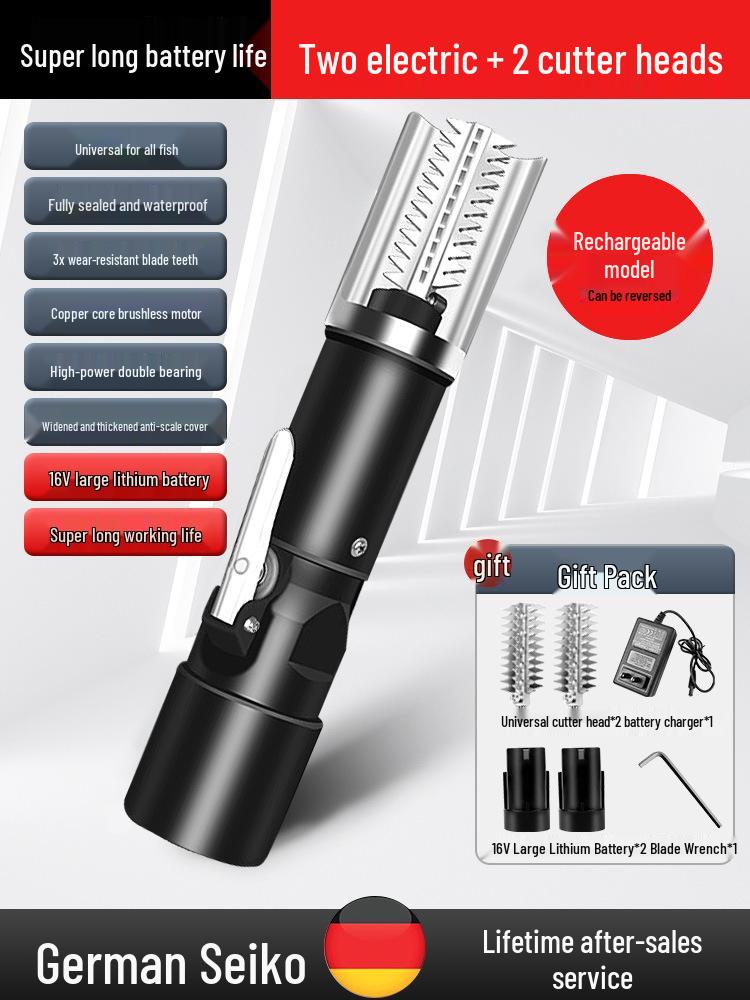 Automatisk Fiskfjällare och Skrapa i Rostfritt Stål för Hem- och Kommersiellt Bruk