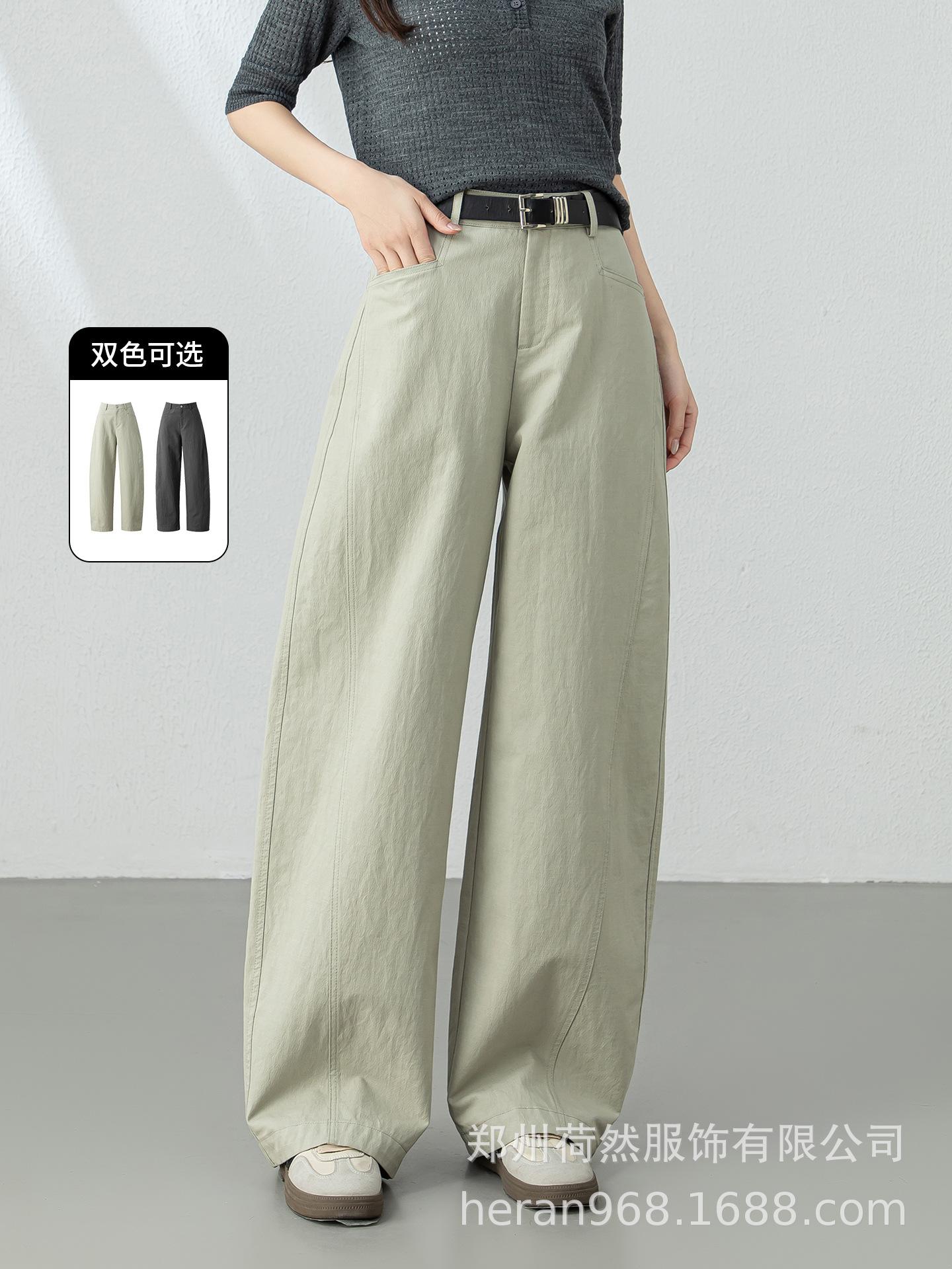 Lightweight Women s Tencel Cotton Banana Wide-Leg Scimitar Pants - Spring/Summer 3D Slimming Design 29