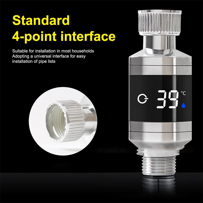 Wassertemperatur-Tester Monitor Multifunktional LED Digitalanzeige Duschwasserthermometer Badezimmer ABS 5-85 Hohe Präzision