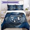 Lens FC Printed 3PCS Bedding Set Breathable Duvet Cover with Pillowcases Decorative Bed Linen for Bedroom Home
