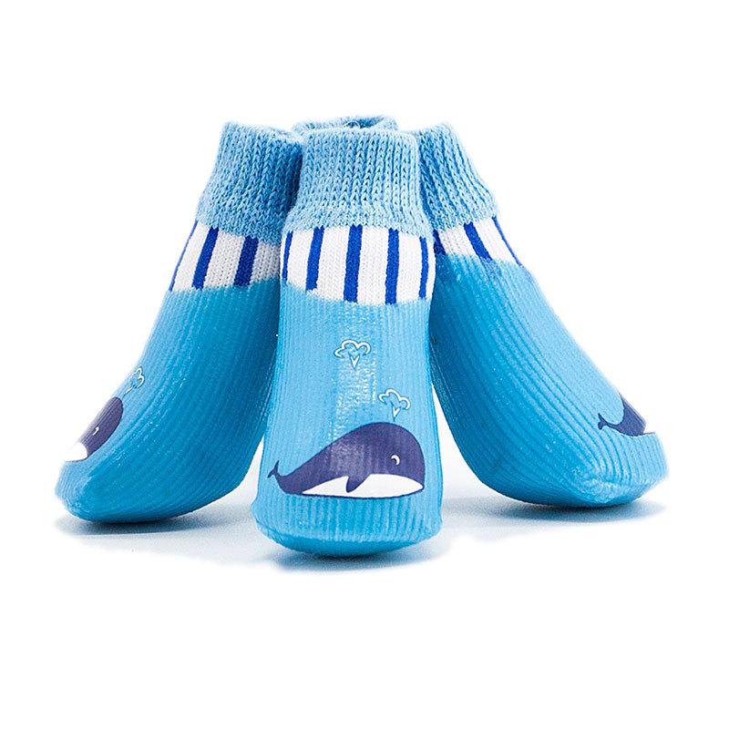 Small Dog Shoes Socks Solid Design 4pcs/Set Waterproof Dog Shoes Casual Autumn/Winter Mesh Dog Shoes for Dogs Small Medium