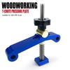 T-Track Platen Miter Track Clamping Blocks Chute Blocks Adjustable Press Plate Hold Down Clamps For Woodworking Table