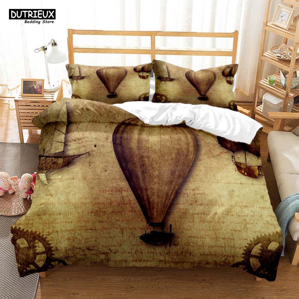Comforter Vintage Style Navigation Mapprinted Bedding Soft And Comfortable Customizable Comforter Bedding Sets