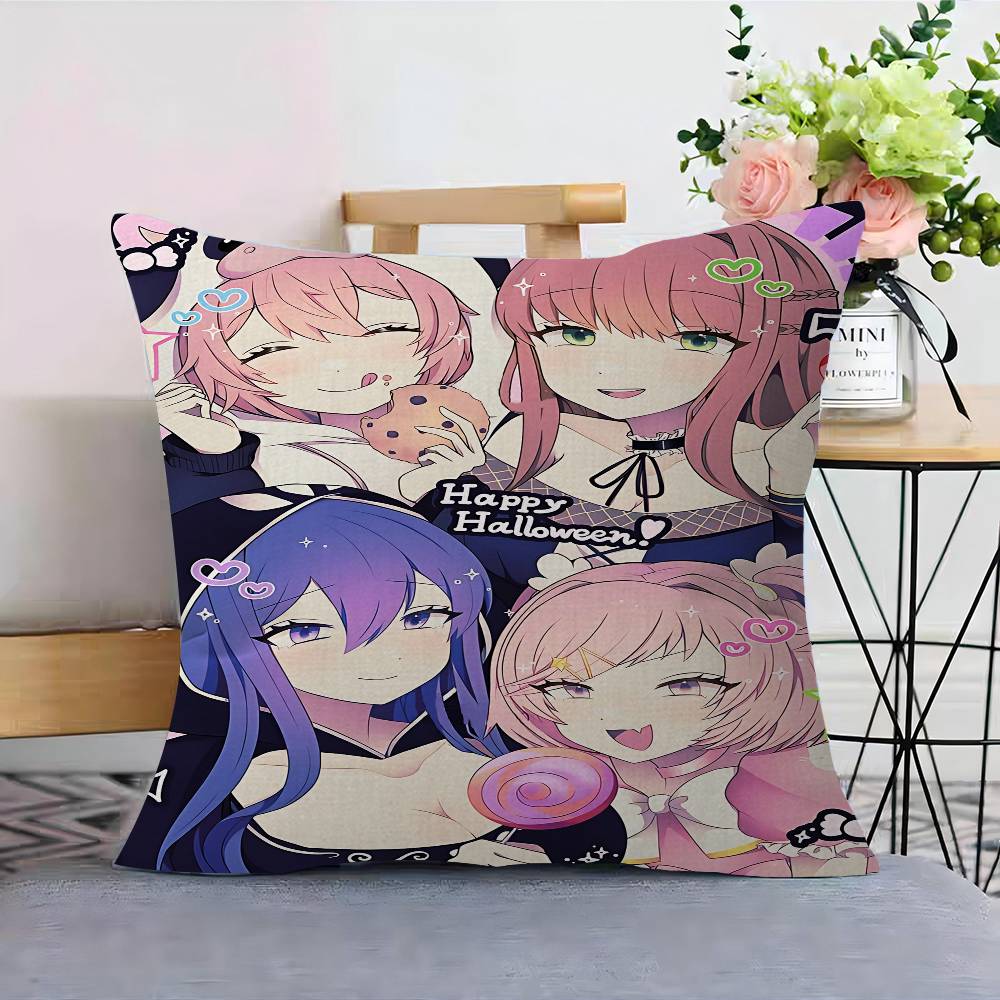 Anime Game DDLC D-Doki Pillow Cover Sofa Cushion Cover Home Room Decoration Children Gift