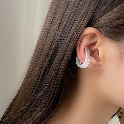 Bracelet Manchette d'Oreille Cercle Mat Acrylique pour Femme