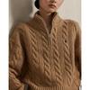 Polo Ralph Lauren Women S Cable Wool caShmere Half Zip Sweater  wmpoSwenc021315260 