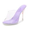 stiletto women's shoes summer crystal heel fluorescent high heels