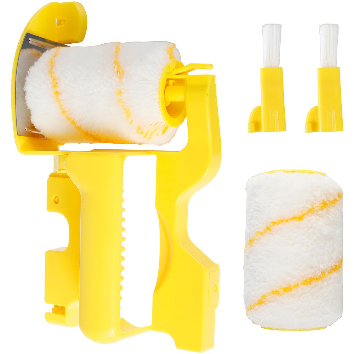 

Paint Edger Roller Brush Hand-held Clean-Cut Paint Edger Roller Brush Portable Paint Edger Tool w/ Roller And Brush for Ceiling
