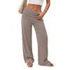 Women's High Waist Wide Leg Pants Color Soft Casual Trousers