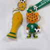 2026 World Cup Keychain with Cartoon Mascot Charm, Fan Merchandise Car Decor, Cute Soccer Trophy Pendant Gift for Supporters