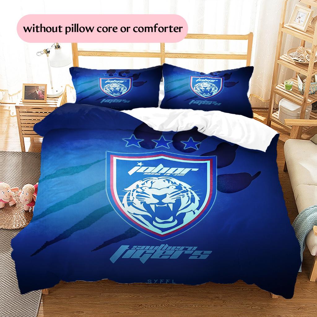 Fotbalový klub Vzor Povlečení Přikrývka Sada Domácí Dekorace Dárek (1 * povlak na peřinu + 2 * povlak na polštář bez jádra)