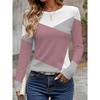 Damen Vielseitiges Langarm Tägliches Atmungsaktives Oberteil Lässige Lockere Pullover Langarm Damen