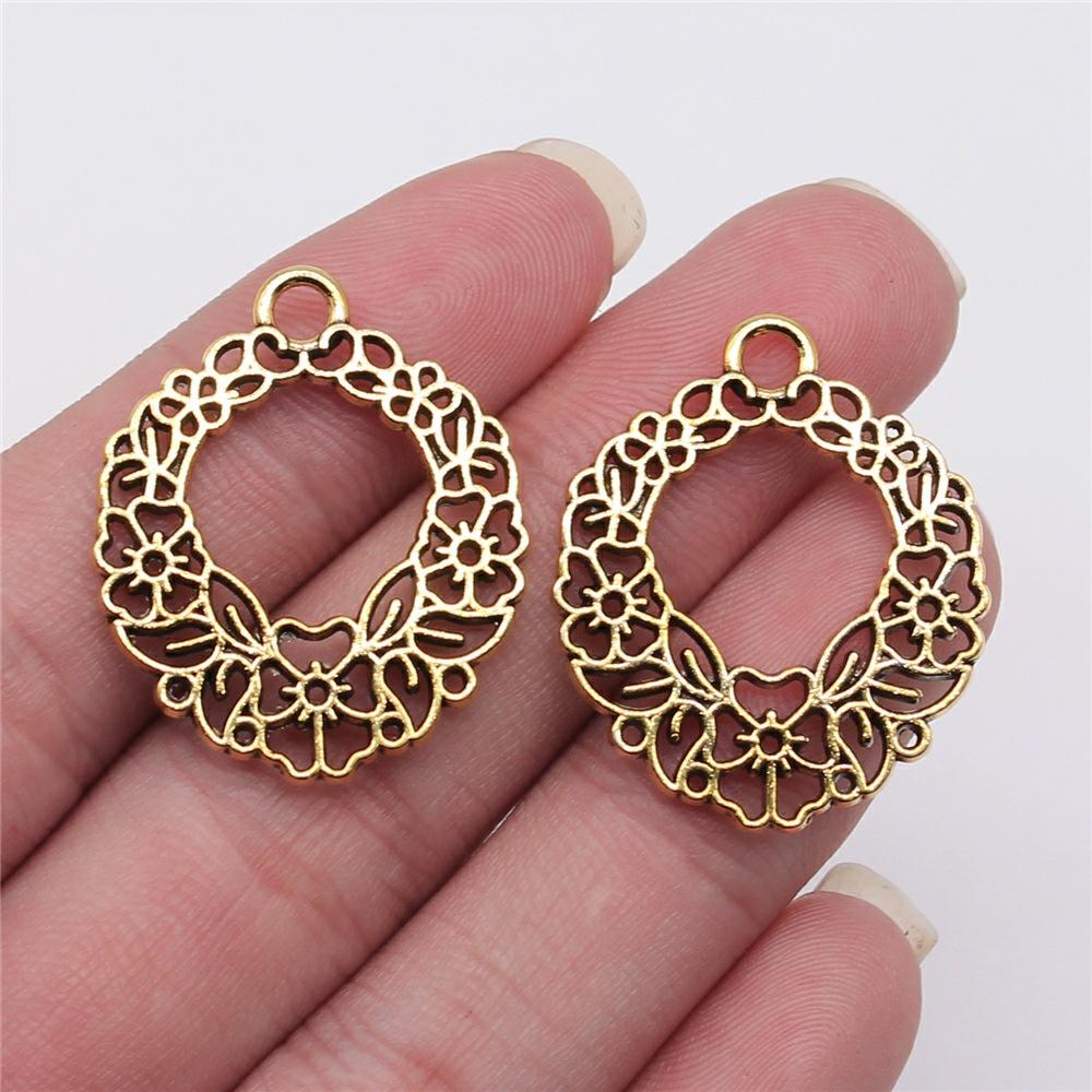10pcs DIY Handmade Craft Pendant Motif Flower Earring Connector Necklace Bracelet Making Findings